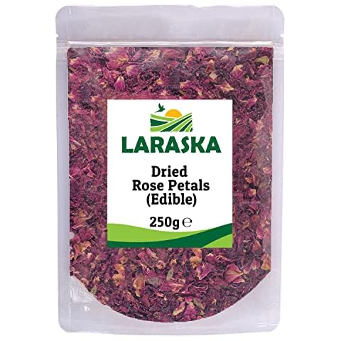 Dried Edible Rose Petals 250g - Premium Quality Dried Rose Petals for Tea, Baking, Gift, Crafting, Wedding Cover