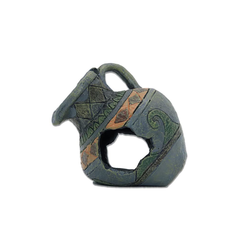 HapihomFish Fish Tank Decorations Aquarium Decoration Resin Clay Pot Ornament Hideout Caves Spacious Hiding Place Aquarium Fish Tank Decorative Accessories
