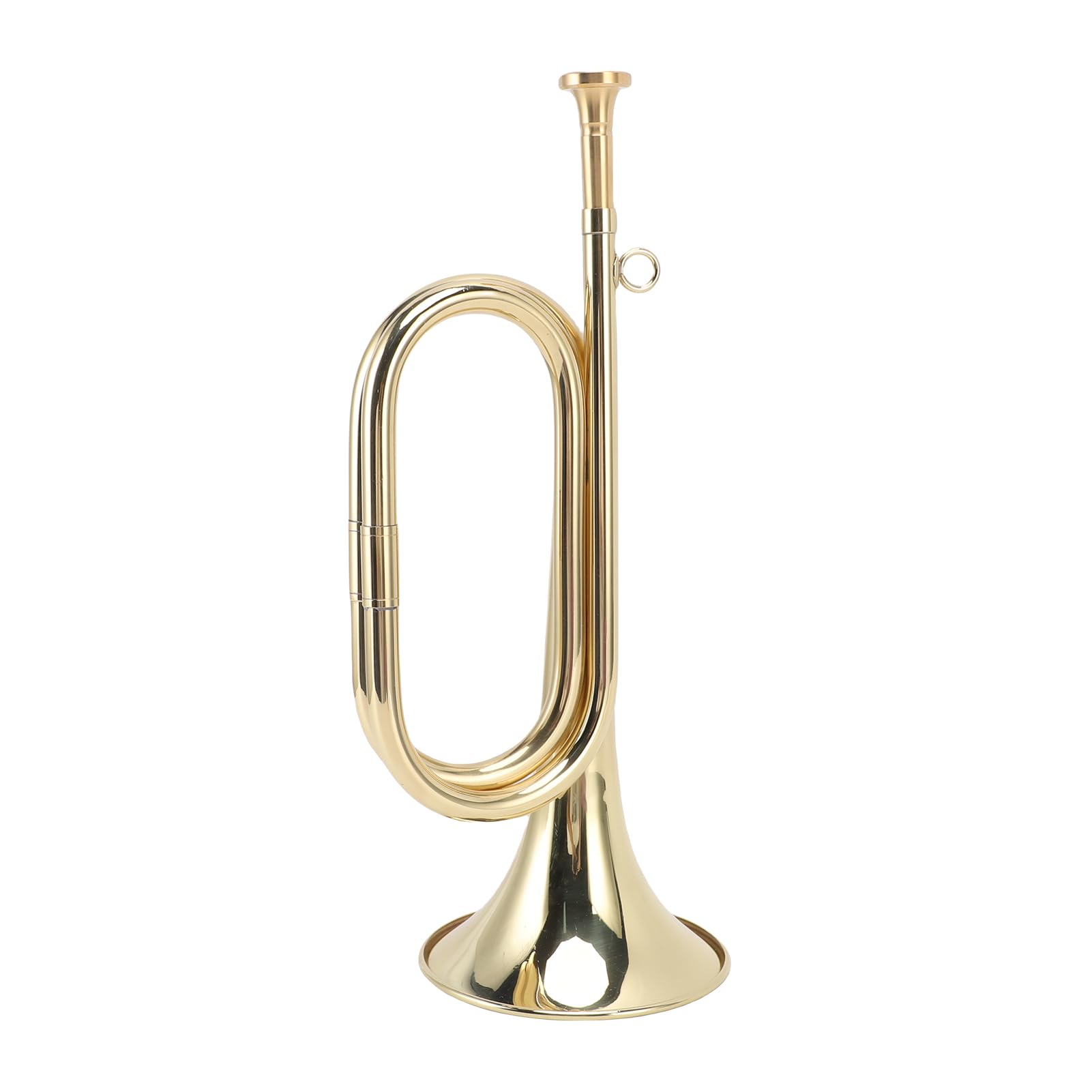 Generic Tromba Professionale in Si Bemolle in Ottone per Spettacoli di Marcia Nelle Scuole Bandistiche con Panno per la Pulizia per Musicisti di Livello