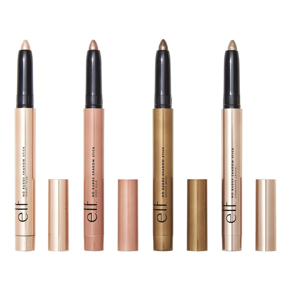 e.l.f. Cosmetics No Budge Eyeshadow Vault, One-Swipe Cream Eyeshadow Sticks, Long-Wear & Crease Resistant, Vegan & Cruelty-Free, 10 Shades