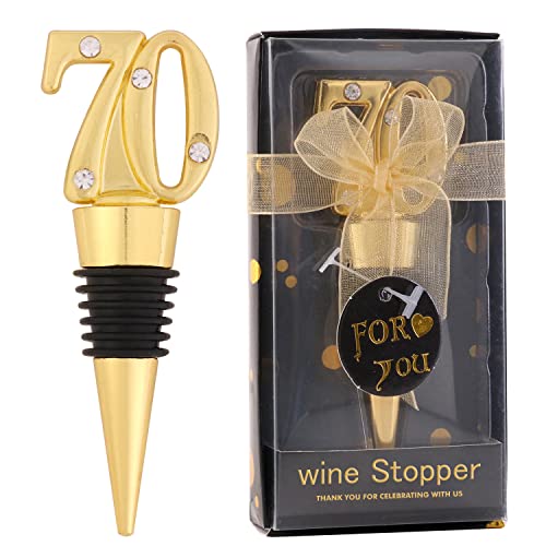 24pack70thbirthdaypartyfavorsforguests70yearsoldwinebottlestopperwithgiftboxfor70thweddinganniversarysouvenirspartyfavordecoration Urban Country Home Decor 24 pack 70th birthday party favors for guests 70 years old wine bottle stopper with gift box for 70th wedding anniversary souvenirs party favor decoration urban country home decor