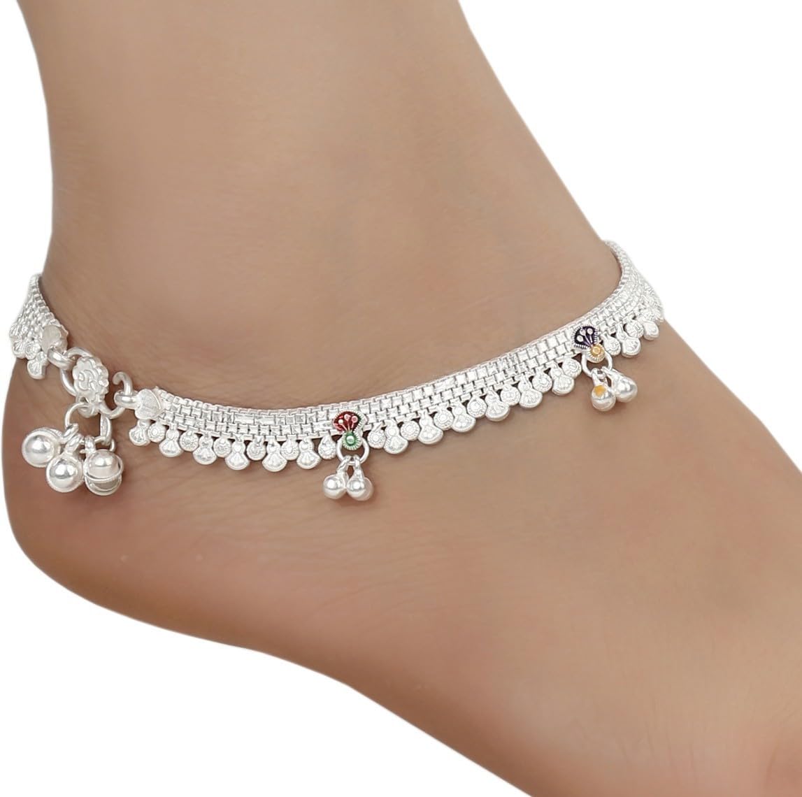 womensky Silver Plated Anklet Leg Bracelet For Women Payal Girls-picture-49