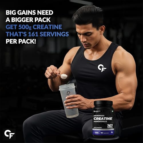 Image of Carbamide Forte Creatine Mono hydrate Powder | Micronized Monohydrate Creatine 500g | Micronized Monohydrate Supplement for Lean Muscle, Strength & Energy - Unflavoured - 161 Servings - 500g