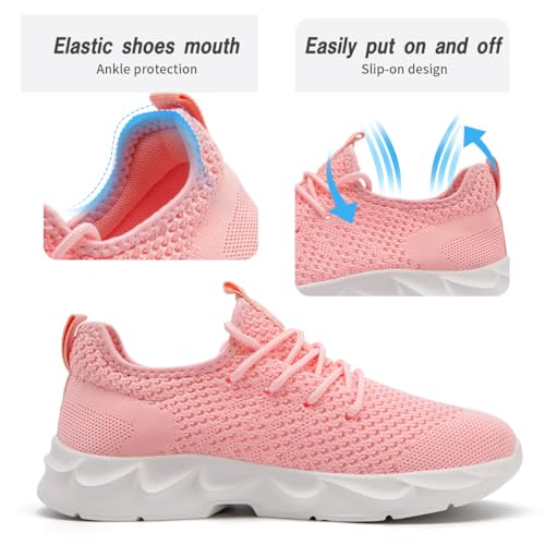 Image of DLWKIPV Womens Walking Shoes Slip On Sneakers Tennis Shoes Running Sport Workout Gym Shoes Athletic Non Slip Lightweight Breathable Fashion Casual Shoes for Travel Work