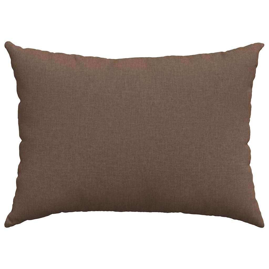 Cuscini da Divano 2 pezzi Marrone 70 x 50 cm in Tessuto con Riempimento in Poliestere, Federe Sfoderabili, Supporto Ergonomico per Soggiorno, Ufficio, Camera da Letto