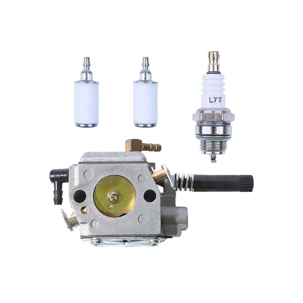 Kit de bujías y filtro de combustible compatible with carburador compatible con motosierra SD 488 (repuesto A021003090 72365-81000)