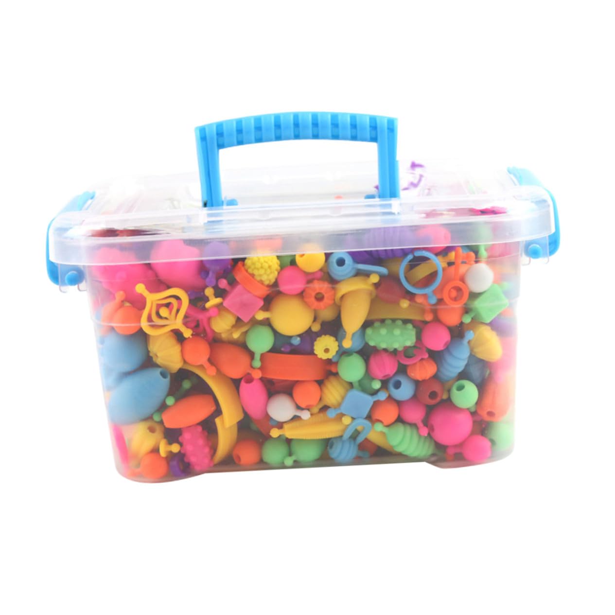BESPORTBLE Juguete para Niños de Cuentas DIY 700 Piezas de Plástico, Incluye Caja de Almacenamiento y Álbum de Imágenes, Adecuado para Hacer Pulseras Creativas Color