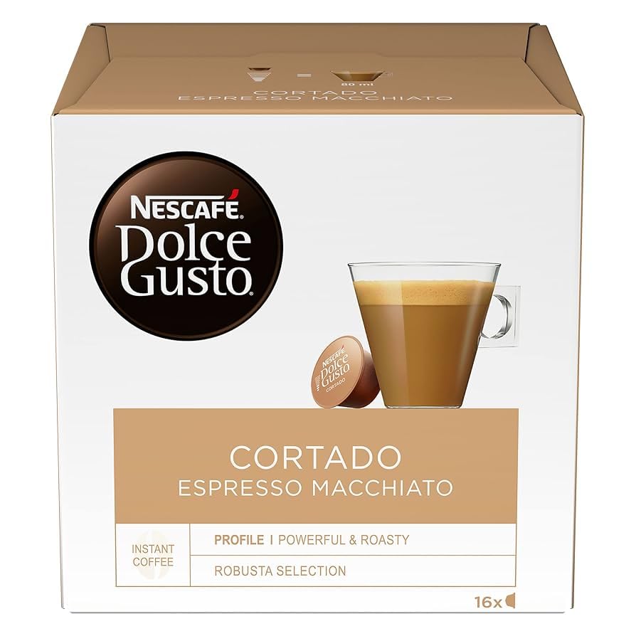 Nescafe Dolce GustoCortado (Espresso Macchiato) Coffee Capsules 16pcs