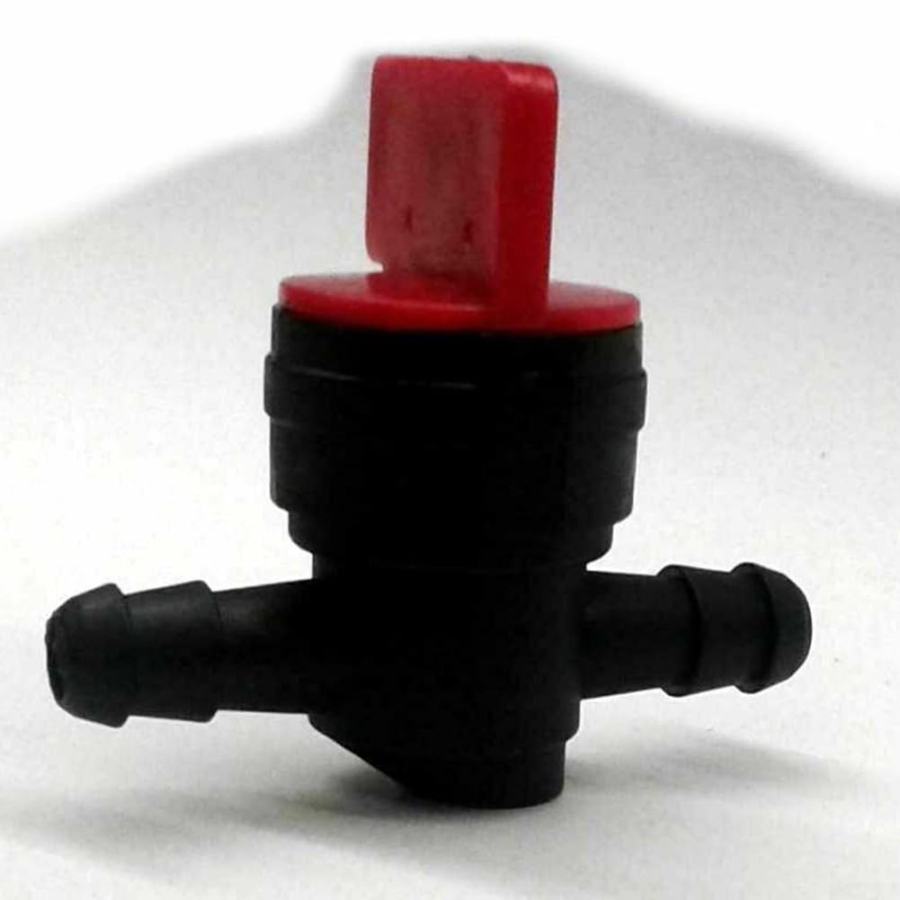 Rubinetto per benzina con 2 morsetti per tubo da 6-8 mm di diametro, valvola di arresto del carburante per gasolio, accessori per attrezzi da giardino, design leggero a bassa usura, altezza 42 mm