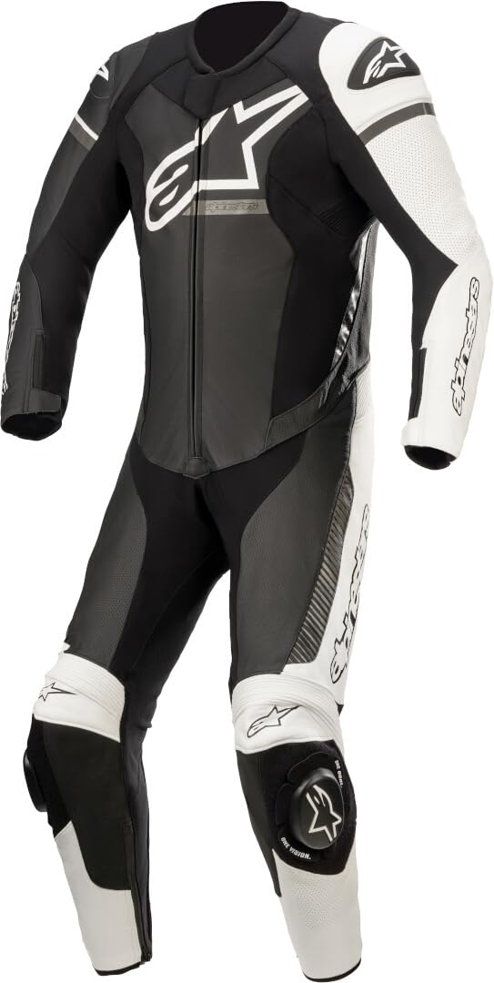 Alpinestars GP Force Phantom Abito monopezza in pelle moto, nero/bianco/grigio, 58