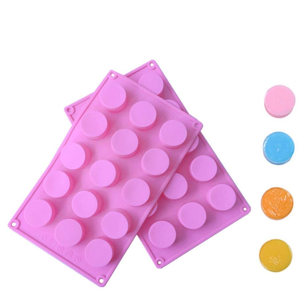 Aramax15 Hole Cylinder Circle Cake Mould Silicone Cake Mold Soap Ice DIY Chocolate Mold Muffin Fondant Molds DIY Jelly Baking