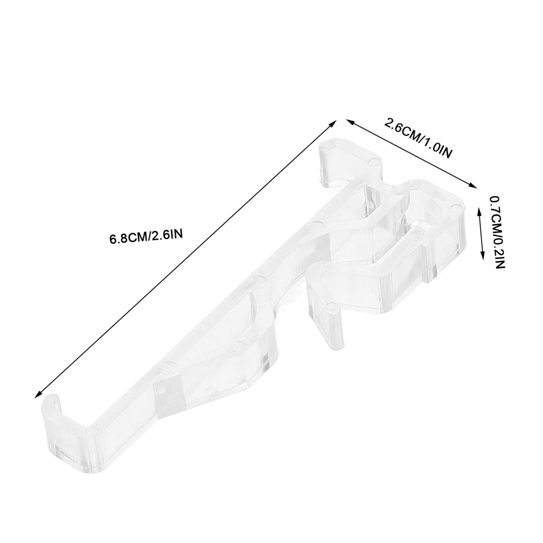 Cabilock 12pcs Clear Plastic Valance Clips for Horizontal Blinds Space Saving Hidden Retainer Holder Clips Neat Installation for Window Shades Decor