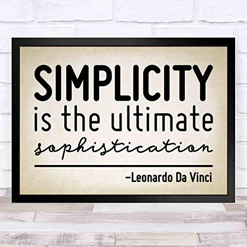 Simplicity is The Ultimate Sophistication Vintage Artwork