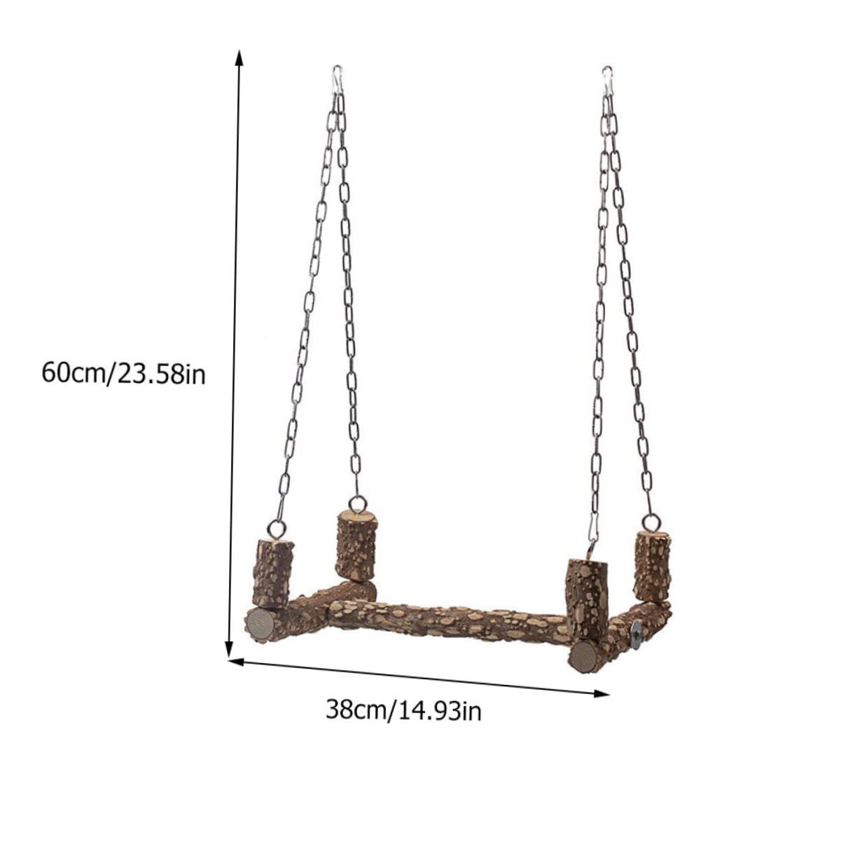 VANZACK Parrot Perch Stand Wooden Bird Supply Easy Install Bird Cage Accessory Random Color