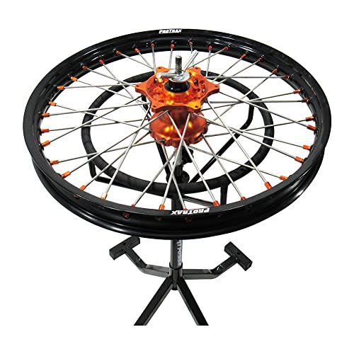 Image of Pit Posse PP2753 Motorcycle Tire Changing Stand - Portable - Lightweight - Wide & Sturdy - Adjust Height for Ease of Use - Off-Road MX Dirt Bike Motorcycle-Video Tutorial