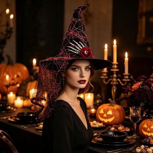 BJUTIR Wizard Hat For Adult Halloween Costume Witch Hat Cosplay Accessory - image 5