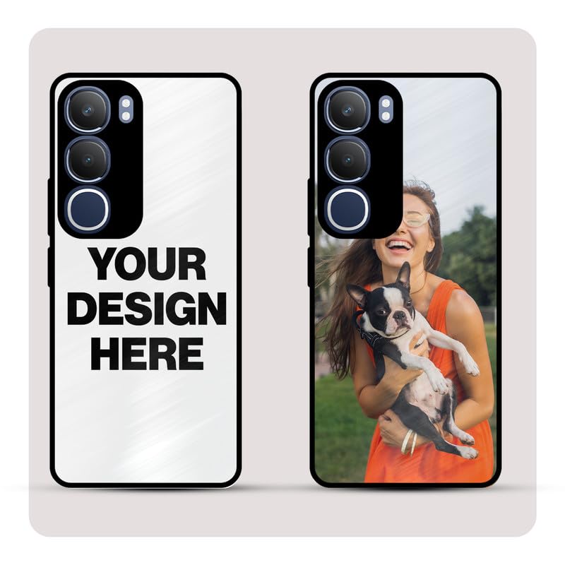 Image of Personalized Back Cover for Vivo Y29 | Custom Case with Name, Photo or Logo | PrintShield Hybrid with Soft TPU Grip & Scratch Protection