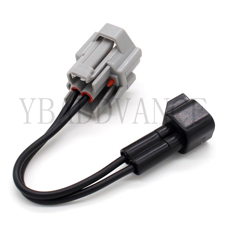 2 Pin for Denso (Female) to US Car EV6 (Male) Fuel Injector PnP Adapter Wire Harness - (Color Name: Female to Male)