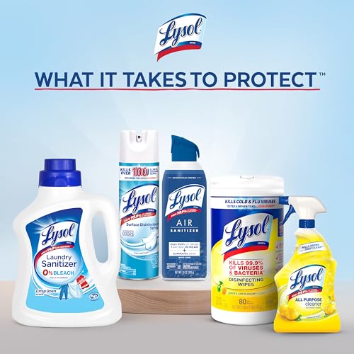 Image of LYSOL Disinfecting Wipes, All Purpose Cleaner, Multi-Surface Antibacterial Cleaning Wipes, Household Cleaning Supplies, Dorm Essentials, Mango & Hibiscus Scent, 80 ct.