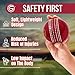 Soft Rubber Cricket Ball for Practice | Outdoor & Indoor Cricket Ball With Soft Core & Stitched Seam | Realistic Feel, True Bounce & Swing For Practice, Coaching, Honing Skills & Family Fun (1-RED)