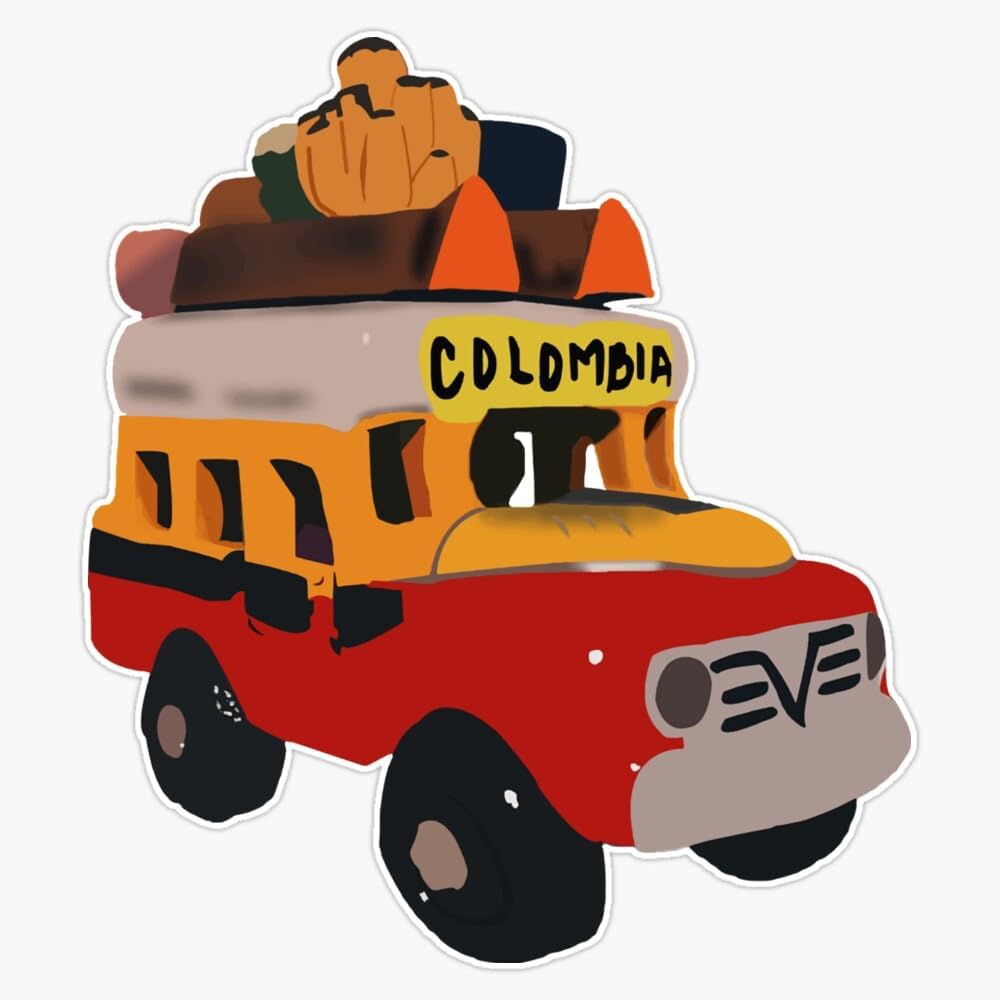 Villavicencio Colombia Flag Oval Decal - 3x5 Inch Vinyl Bumper Sticker, Made In USA With 3M Material