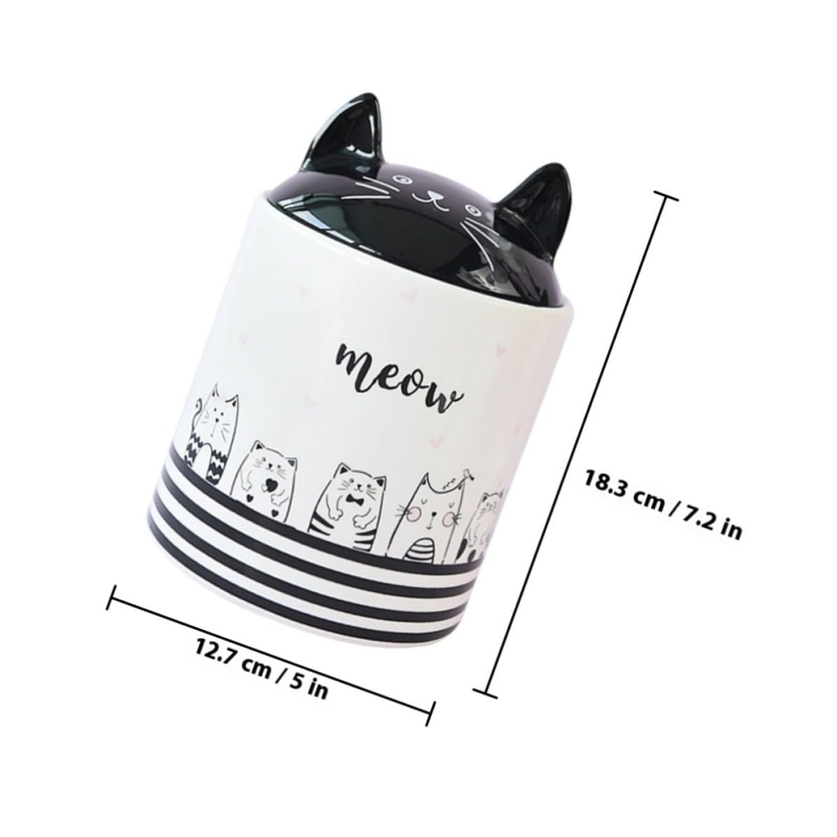 Barattolo in Ceramica a Forma di Gatto, per Tè e Caramelle
