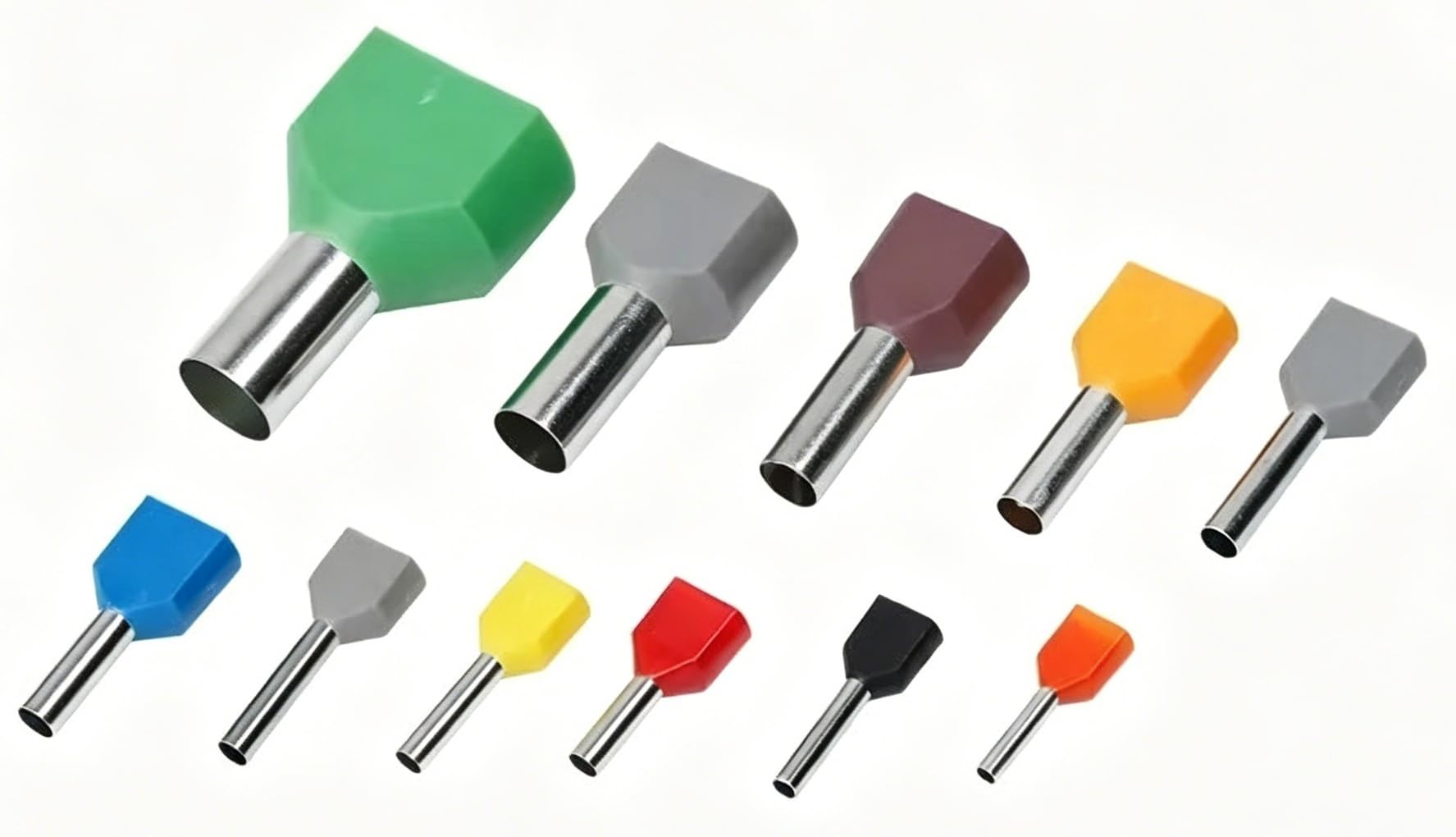 Virolas aisladas TE6014 con conector de cable de cobre para terminales de crimpado, 1000 unids 3