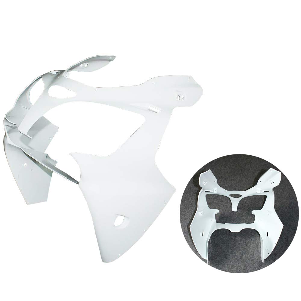 ZXMT Unpainted Nose Front Fairing Motorcycle Front Nose Cowl Fairings for KAWASAKI Ninja ZX6R 2000 2001 2002 ZX6R 636