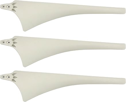 3-Blades Wind Blade Nylon Fiber Blade 530mm-630mm Nylon Fiber Wind Turbine Generator Blade, White Horizontal Axis Wind Turbine Blades Easy to Use Easy to Install for DIY Windmills,White,630mm