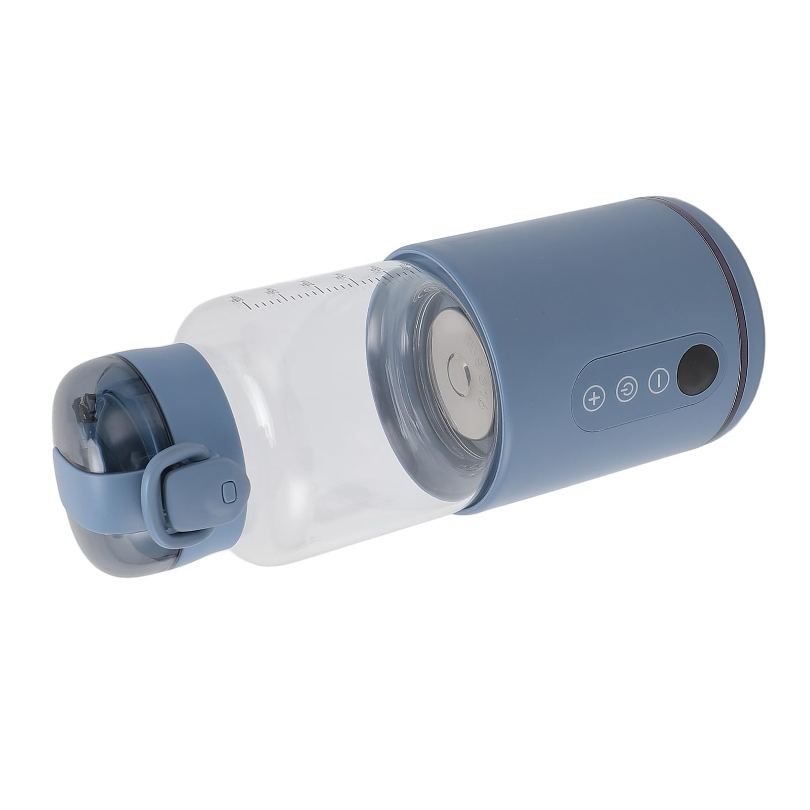 Taza calentadora de leche portátil de acero inoxidable USB inalámbrico calentador de leche de calentamiento rápido biberón aislado para coche de viaje azul 300ml