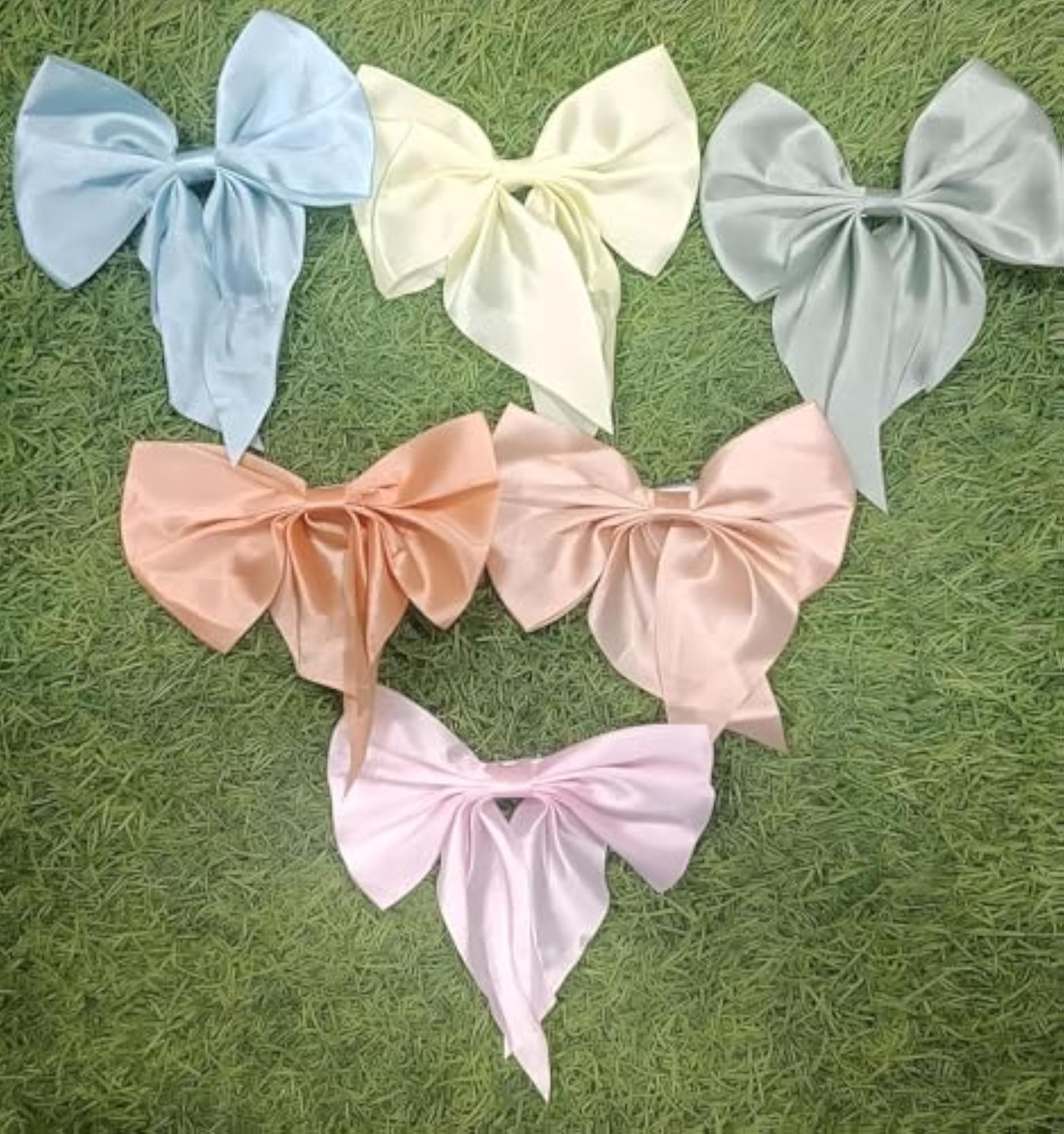 Premium Oversized Satin Hair Bows Clips, 2-Pack