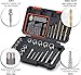 REXBETI 26-Piece Bolt Extractor Screw Extractor Set and Cobalt Drill Bit Set, Case with 13-Piece Bolt Extractor, 6-Piece HSS Drill Bit, 6-Piece Spiral Screw Extractor and 1-Piece Socket Adapter