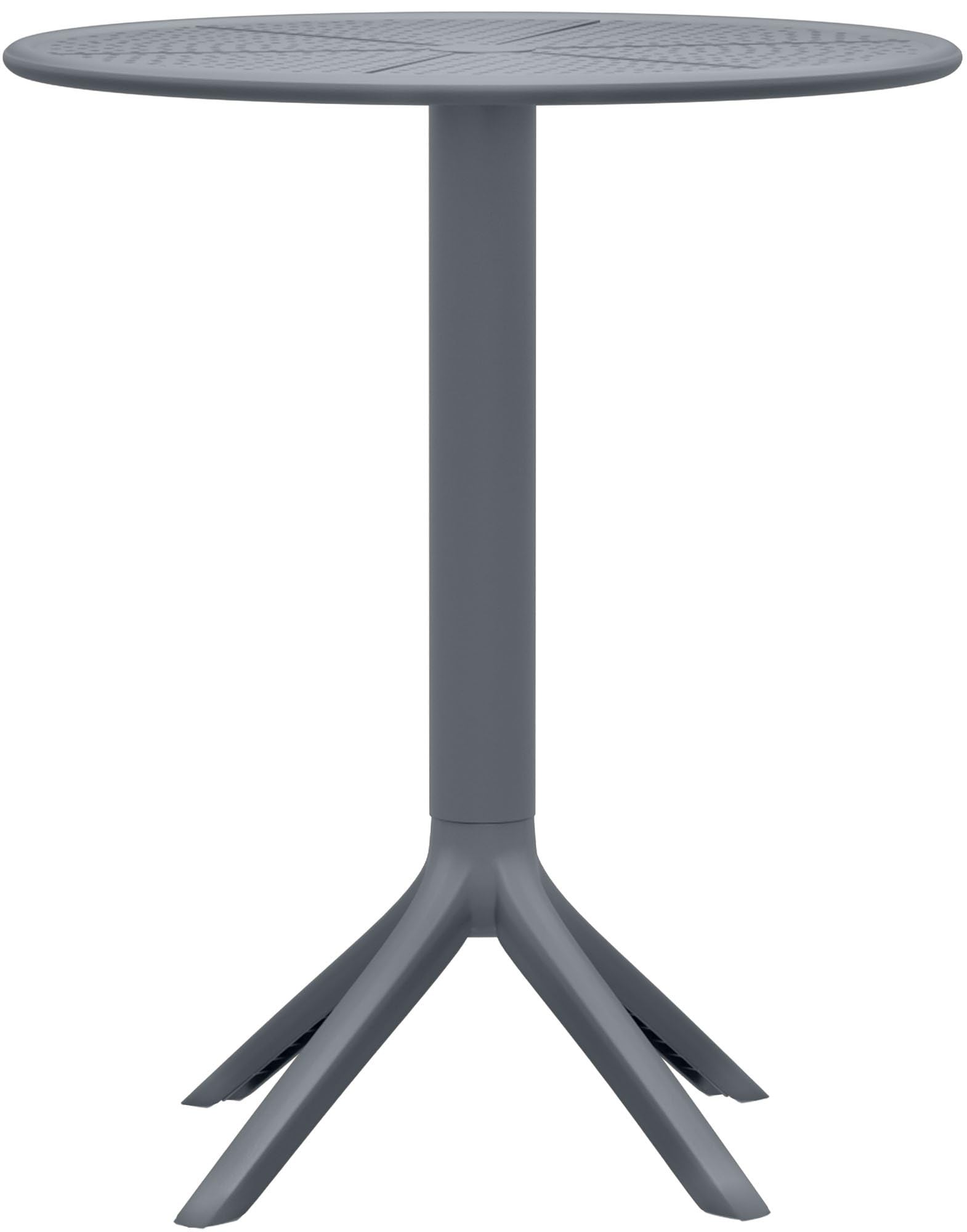 Table de jardin ronde Ø 60 cm en polypropylène anthracite Lacota