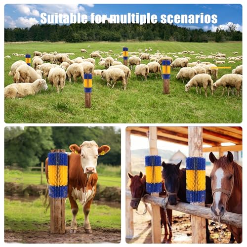 2 escovas para arranhar gado, vaca, cavalo, cabra, escova de gado para arranhar, escova de cavalo, e