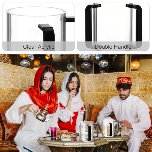 Set 2 Vasos para lavado de manos con doble asa acrílicos miniatura 3