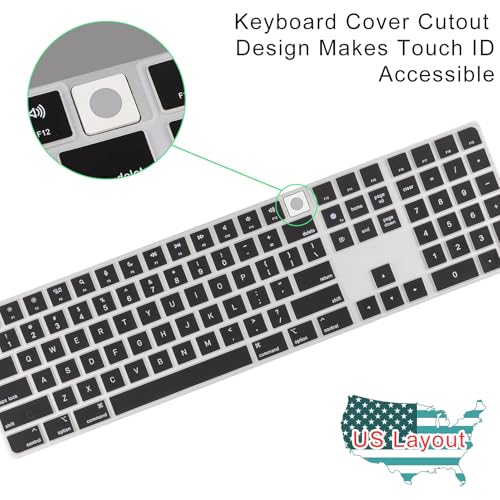 Housse de clavier pour Mac Magic Keyboard Touch ID A2520 US noir - 3