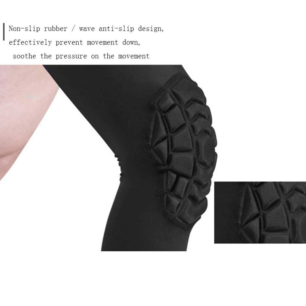 Genouillères Genou Compression Manches Genou Pads Compression Jambe Manches for Le Basket, Volley-Ball, Haltérophilie, et Plus(M)