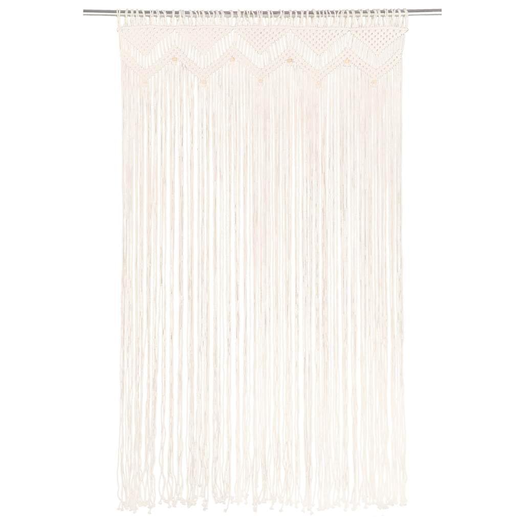 Rideau de Fenêtre Macramé Coton 140x240 cm vidaXL Séparateur de Pièce Salon
