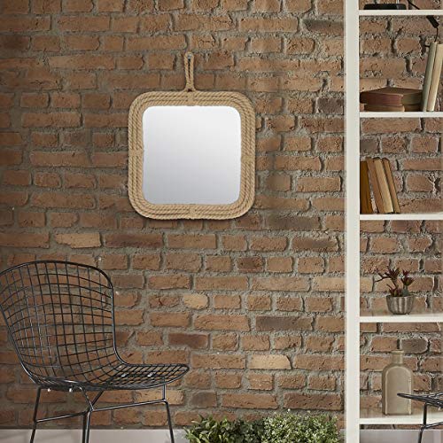 Stonebriar Small Square Rope Mirror For Wall, Light Weight, Rustic Decoration #TOP6