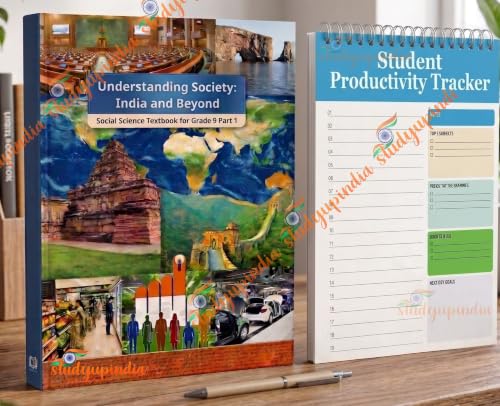 Image of NCERT CLASS 9 Understanding Society Part 1, Textbook of Social Science for Grade 9 & Student Productivity Tracker Pack of 2 By Studyupindia
