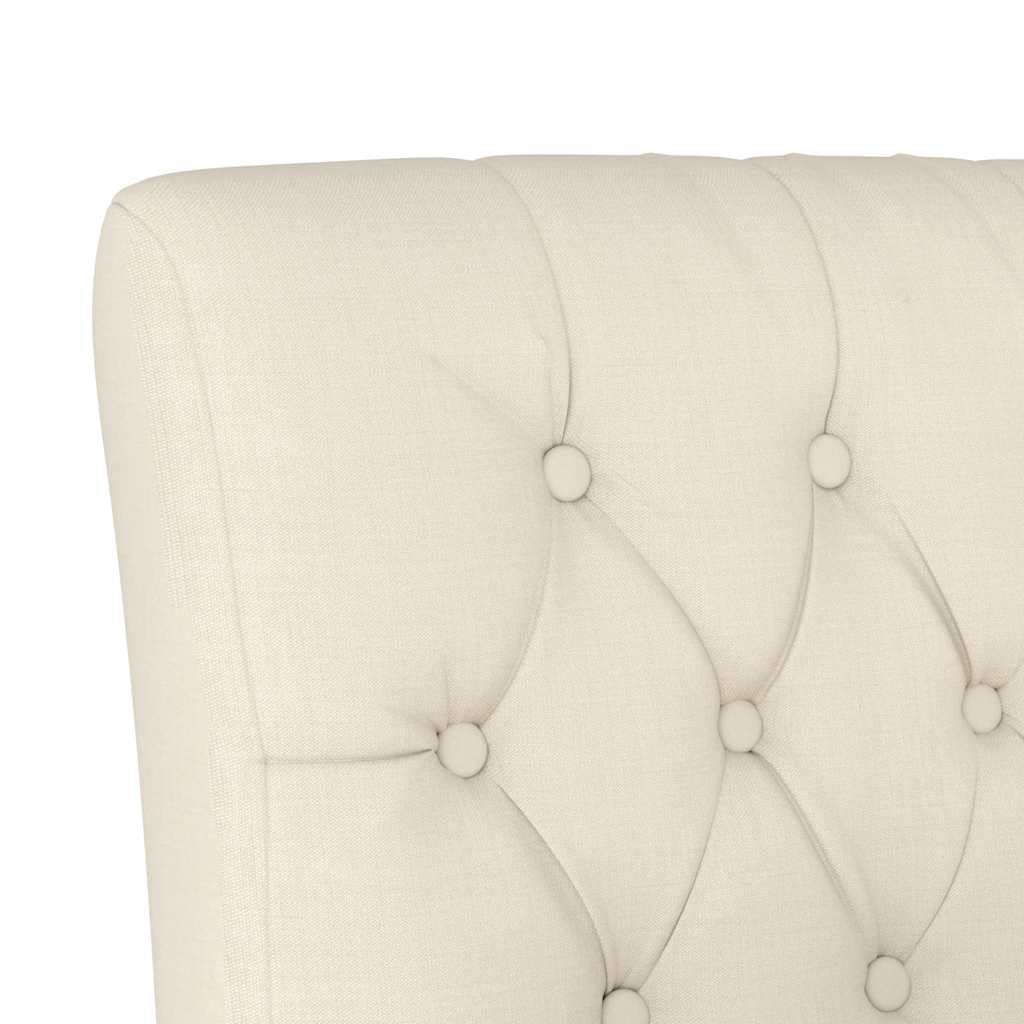 vidaXL Silla Tapizada con Botones, Butaca de Respaldo Alto, Sillón Sofá Auxiliar de Descanso, Silla Decorativa para Salón Dormitorio, Lino