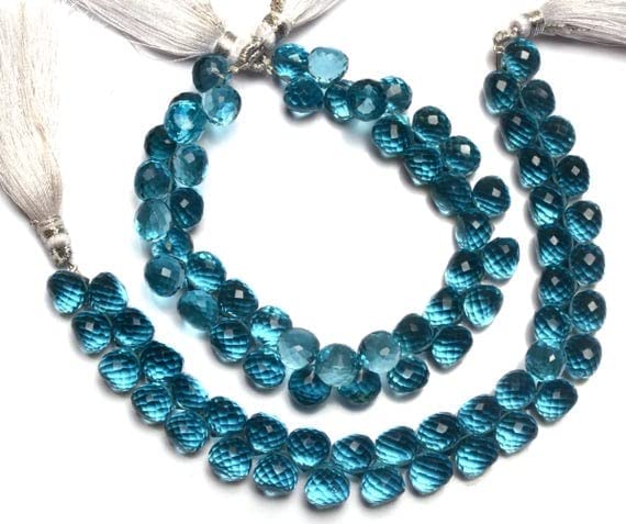 Quartz bleu aigue-marine facetté 8mm pour création de bijoux DIY par LKBEADS