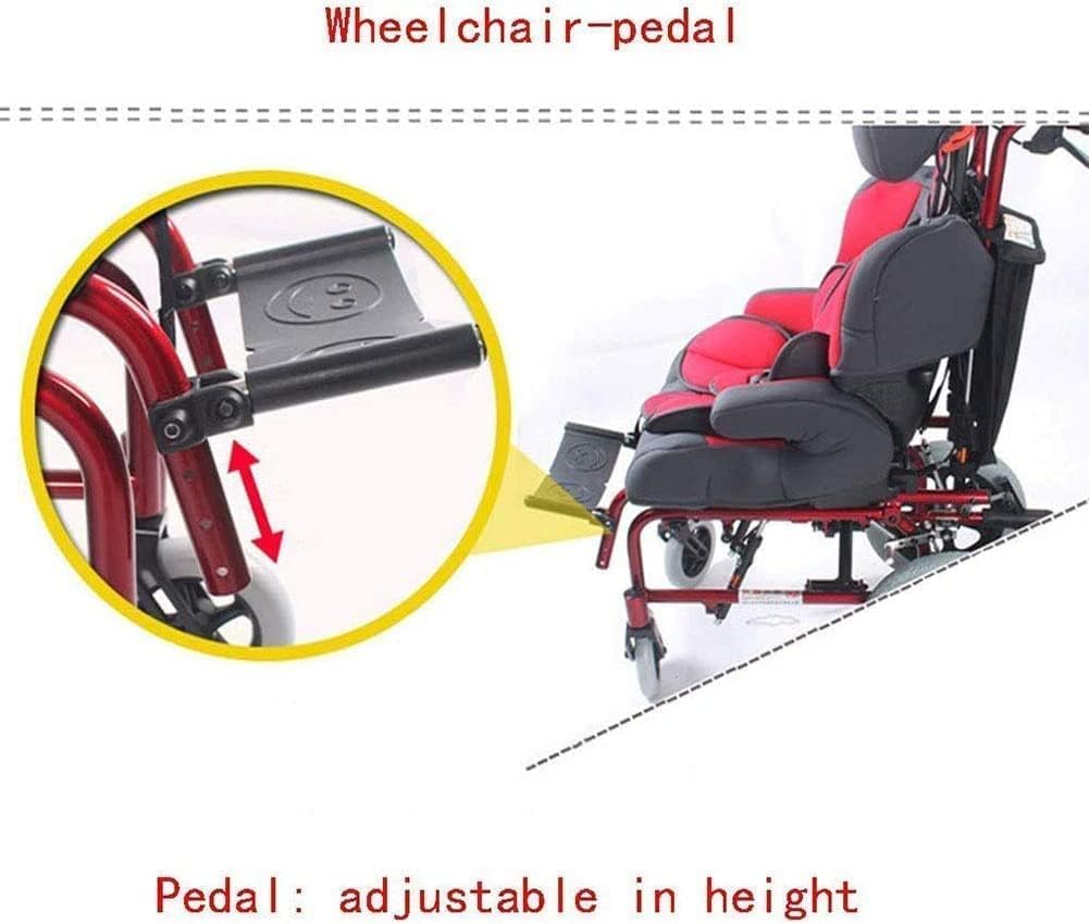 Silla de Ruedas Plegable Reclinable Silla de Ruedas Infantil Parálisis Cerebral Silla de Ruedas Infantil