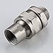 KES Shower Head Swivel Ball Adapter - Brass Ball Joint Adjustable Shower Arm Connector Universal Showering Component Brushed Niekel, PSB100-2