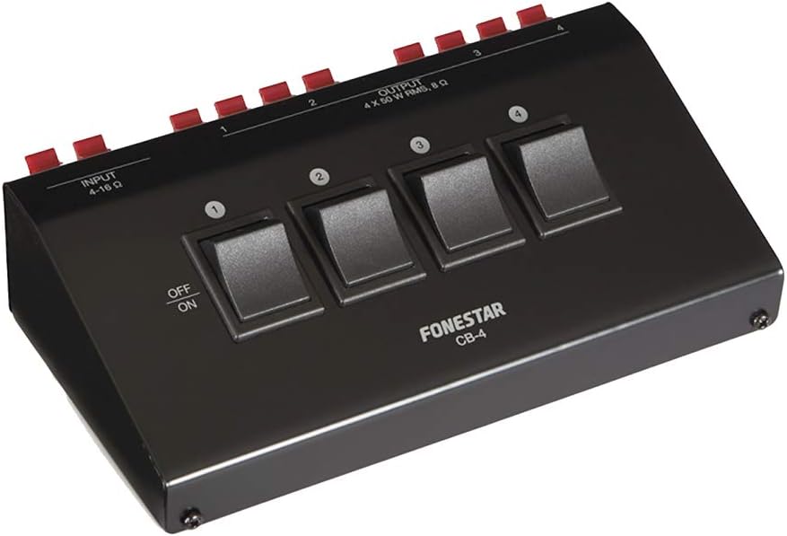 AVLink 4 Way Speaker Switch Selector An Audio Splitter Switcher