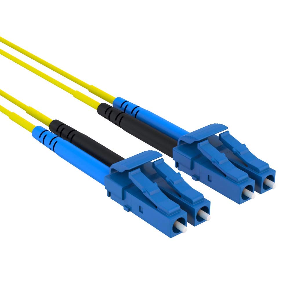 CableRack 2 Meter LC to LC Single Mode Fiber 9/125 Fiber Patch Cable (50-Pack)