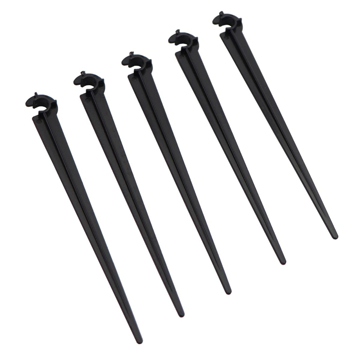 Supporto per irrigazione a goccia da 1/4 "Picchetti a forma di C Gancio per tubo fisso da 4/7 mm Supporto per irrigazione a goccia da giardino Staffa per irrigatore a goccia-1000 PZ