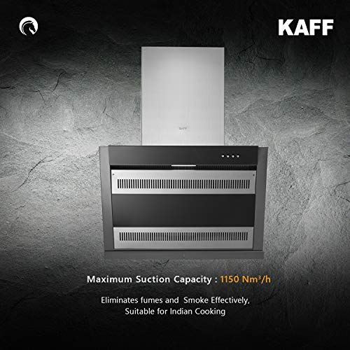 Image of KAFF 60 cm 1150 Nm /h Chimney (KA15, Black, With Installation Kit)