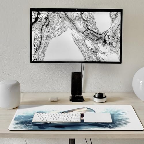 Tapis de souris de bureau requin 91,4 cm en caoutchouc durable