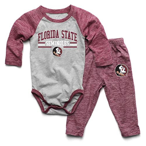 Image of Wes and Willy Baby College Sports Fan Long Sleeve One Piece and Pant Set